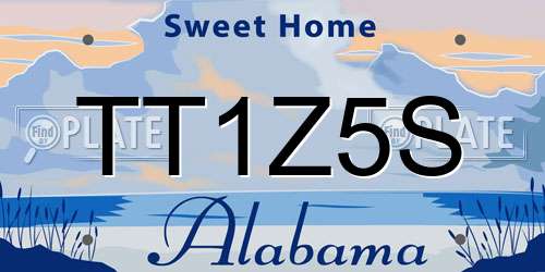 TT1Z5S Alabama License Plate