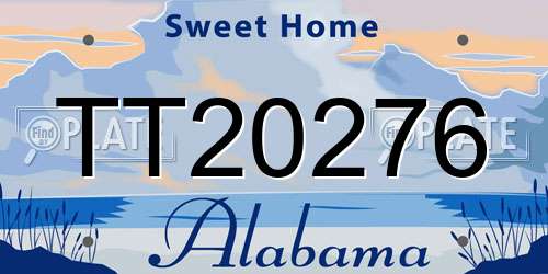TT20276 Alabama License Plate