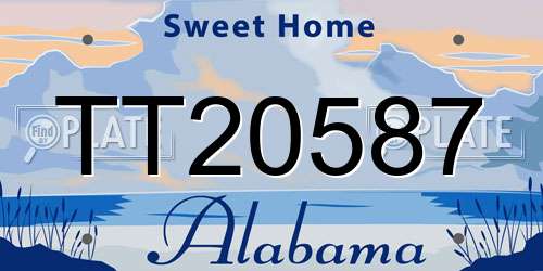 TT20587 Alabama License Plate