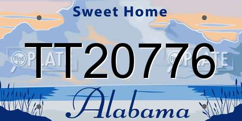 TT20776 Alabama License Plate
