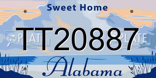 TT20887 Alabama License Plate