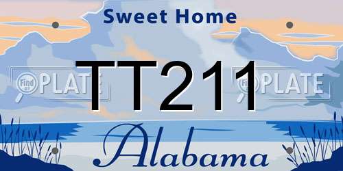 TT211 Alabama License Plate