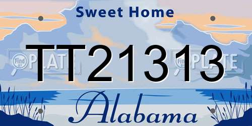 TT21313 Alabama License Plate