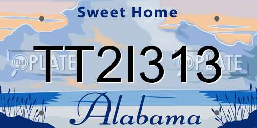 TT2I313 Alabama License Plate