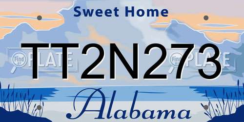 TT2N273 Alabama License Plate