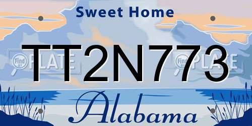 TT2N773 Alabama License Plate