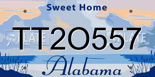 TT2O557 Alabama License Plate