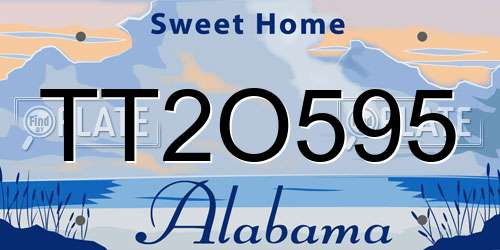 TT2O595 Alabama License Plate