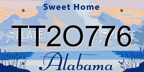 TT2O776 Alabama License Plate
