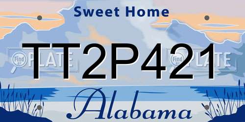 TT2P421 Alabama License Plate
