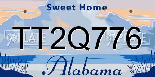 TT2Q776 Alabama License Plate