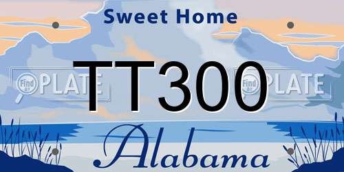 TT300 Alabama License Plate