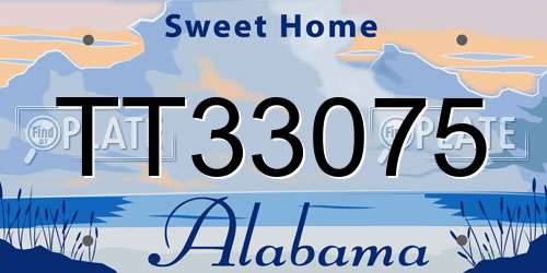 TT33075 Alabama License Plate