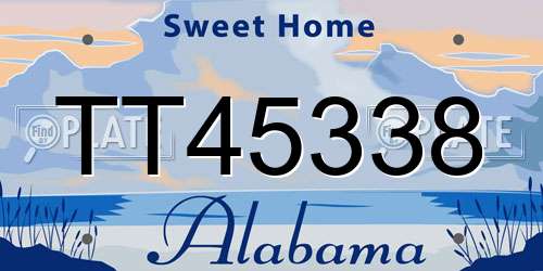 TT45338 Alabama License Plate