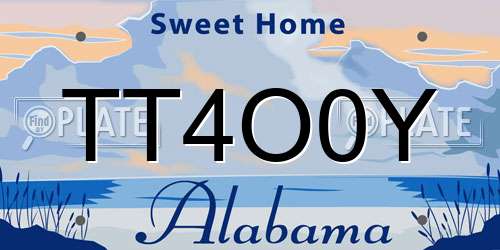 TT4O0Y Alabama License Plate