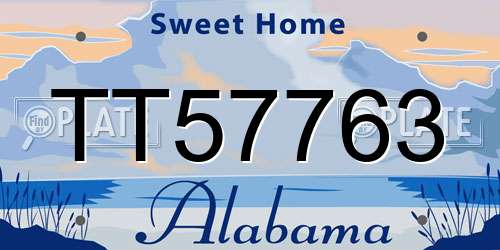 TT57763 Alabama License Plate
