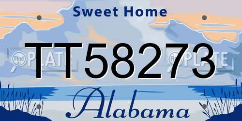 TT58273 Alabama License Plate