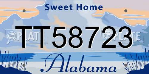 TT58723 Alabama License Plate