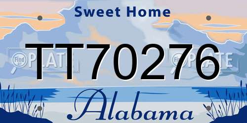 TT70276 Alabama License Plate