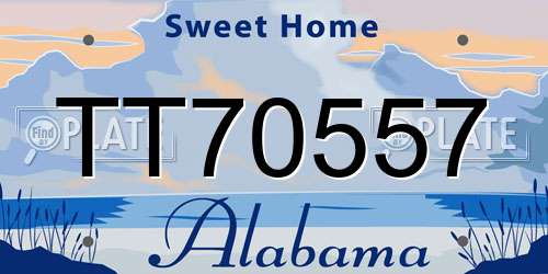 TT70557 Alabama License Plate