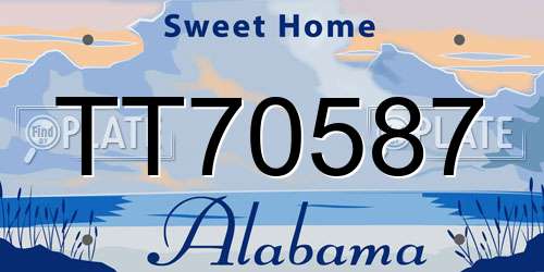TT70587 Alabama License Plate