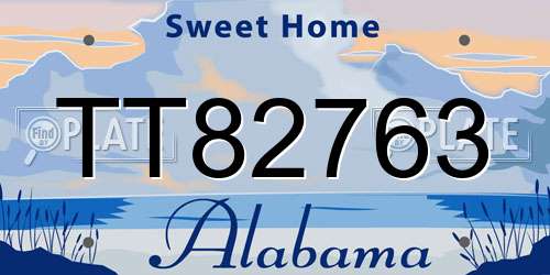 TT82763 Alabama License Plate