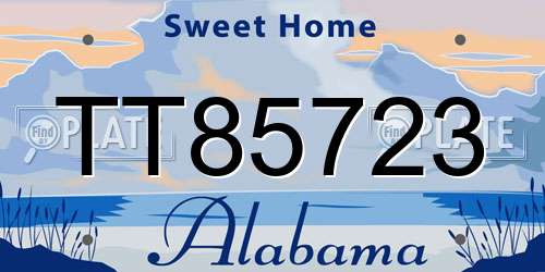 TT85723 Alabama License Plate