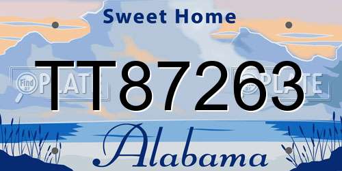 TT87263 Alabama License Plate