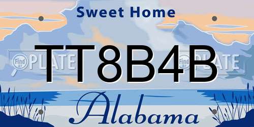 TT8B4B Alabama License Plate