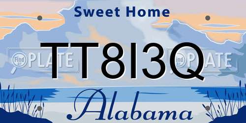 TT8I3Q Alabama License Plate