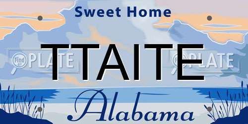 TTAITE Alabama License Plate