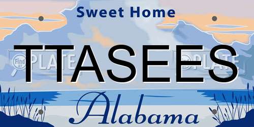 TTASEES Alabama License Plate