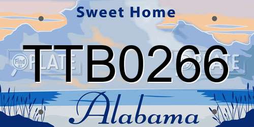 TTB0266 Alabama License Plate