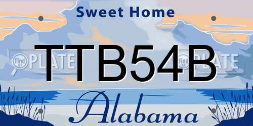 TTB54B Alabama License Plate
