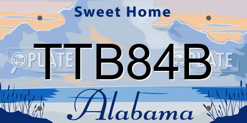 TTB84B Alabama License Plate