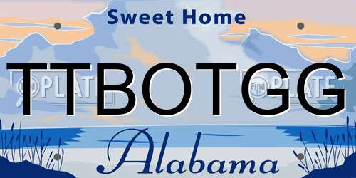TTBOTGG Alabama License Plate