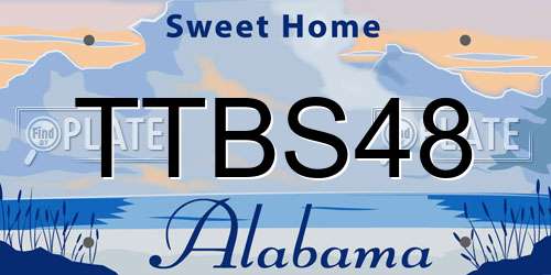 TTBS48 Alabama License Plate
