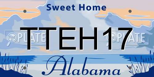 TTEH17 Alabama License Plate