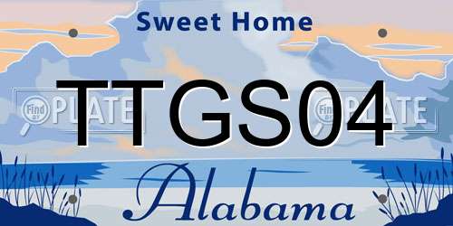 TTGS04 Alabama License Plate