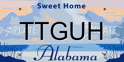 TTGUH Alabama License Plate