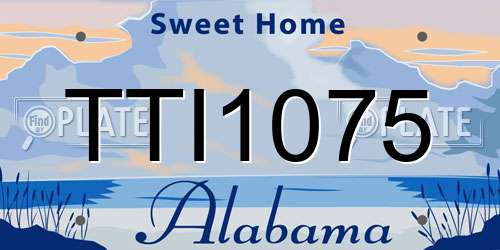 TTI1075 Alabama License Plate