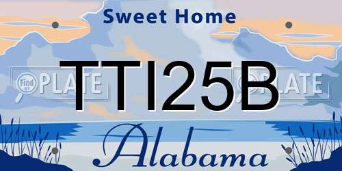 TTI25B Alabama License Plate