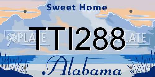 TTI288 Alabama License Plate