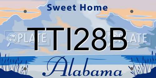 TTI28B Alabama License Plate