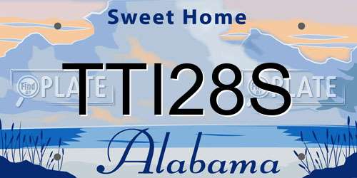TTI28S Alabama License Plate