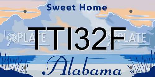 TTI32F Alabama License Plate