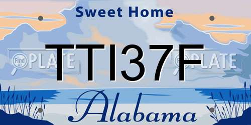 TTI37F Alabama License Plate