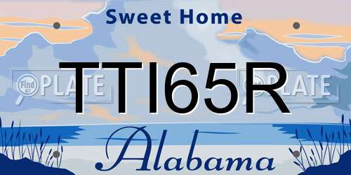 TTI65R Alabama License Plate