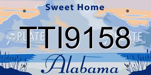 TTI9158 Alabama License Plate