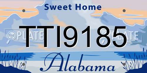 TTI9185 Alabama License Plate